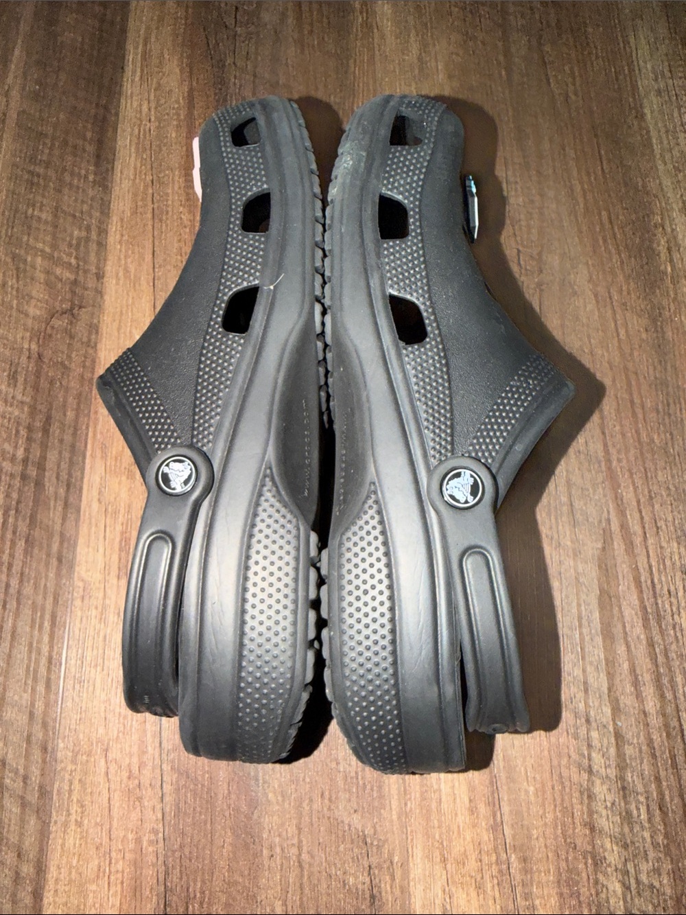 Crocs Clog Black EEUC with Messi Jibbits #10 men’s 10/ women’s 12 - Picture 5 of 7